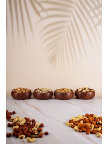 Hermia 4er-Set: Snackschalen in Braun - Ø 9 cm