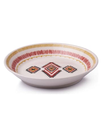 Hermia 6-delige set: soepborden crème/rood - Ø 21 cm