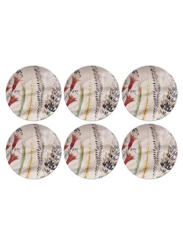 Hermia 6-delige set: dessertborden wit/paars/rood - Ø 19,3 cm