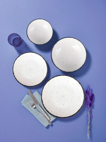 Hermia 24-delig combiservies wit/zwart