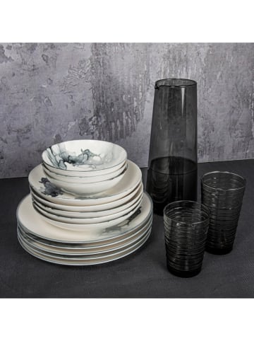 Hermia 24tlg. Kombiservice in Grau/ Weiß