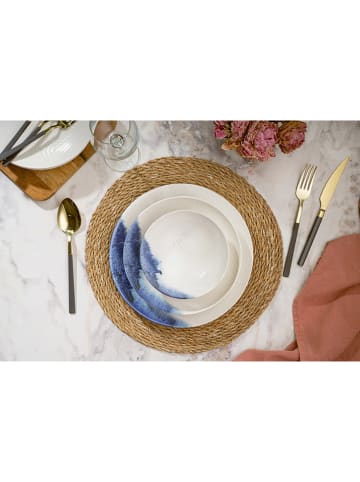 Hermia 24-delig combiservies wit/blauw