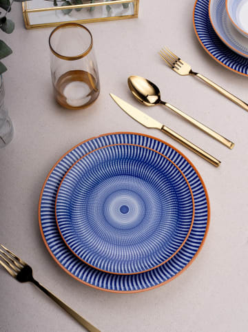 Hermia 24-delig combiservies blauw/wit