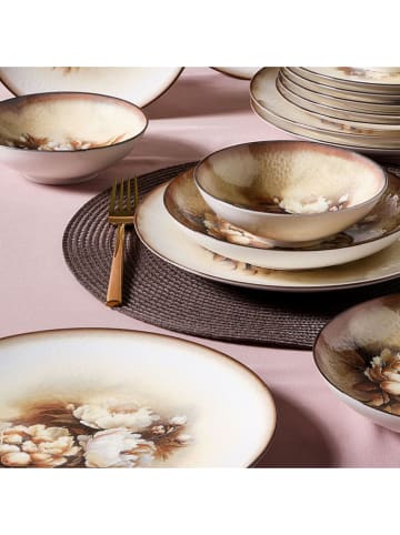 Hermia 26-delig combiservies wit/bruin