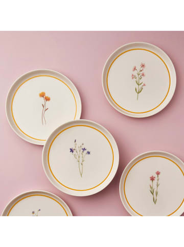 Hermia 6-delige set: dessertborden crème/meerkleurig - Ø 21 cm