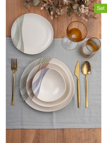 Colourful Cotton 24-częściowy zestaw w kolorze białym ze wzorem