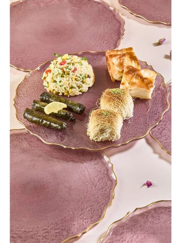 Hermia 6er-Set: Platzteller in Rosa - Ø 28 cm