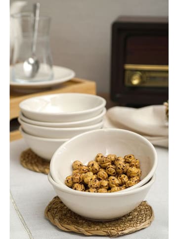 Hermia 6-delige set: kommen wit - Ø 10 cm