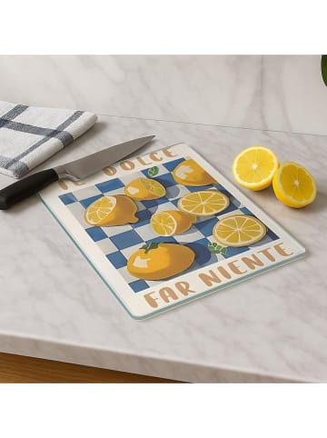 Hermia Snijplank geel/blauw - (L)30 x (B)20 cm