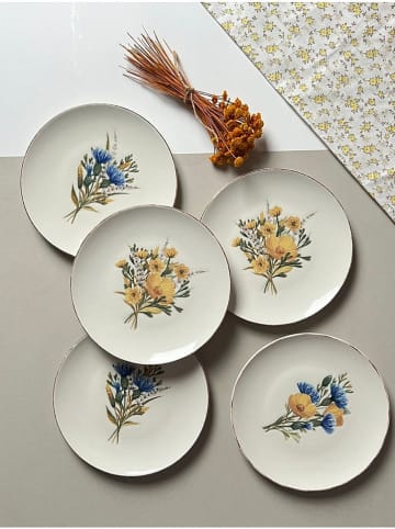 Hermia 6-delige set: dessertborden wit/meerkleurig - Ø 21 cm