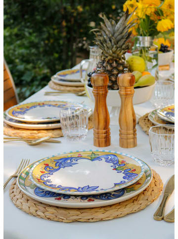 Hermia 6-delige set: dinerborden wit/geel/blauw - Ø 26 cm