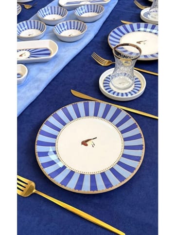 Hermia 20-delig ontbijtservies wit/blauw