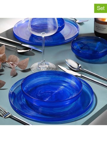 Hermia 18-delig combiservies blauw