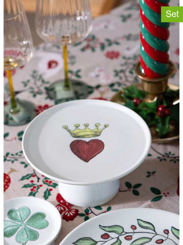 Hermia Etażerki (6 szt.) w kolorze biało-czerwono-zielonym - Ø 19 cm