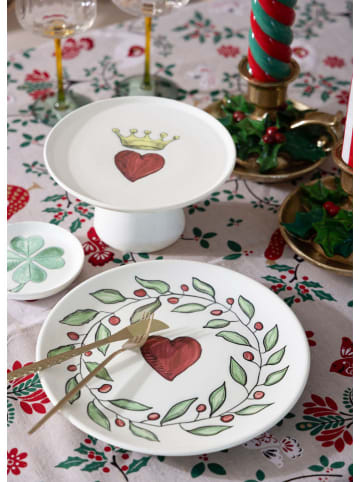 Hermia 6-delige set: etageres wit/rood/groen - Ø 19 cm