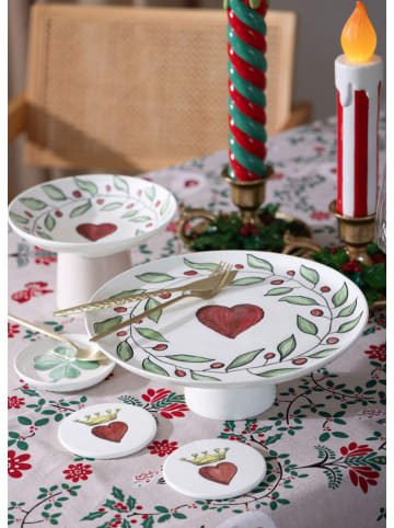 Hermia Etażerka w kolorze biało-czerwono-zielonym - Ø 30 cm