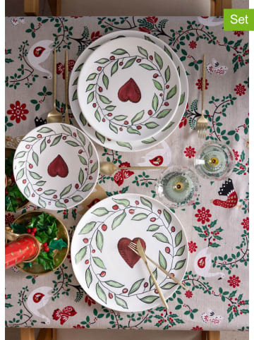 Hermia 6-delige set: soepborden wit/rood/groen - Ø 20 cm