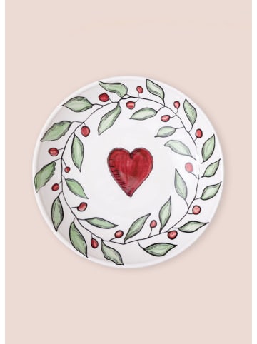 Hermia 6-delige set: soepborden wit/rood/groen - Ø 20 cm