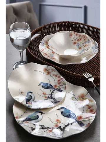 Hermia 18-delige combiservies crème/blauw