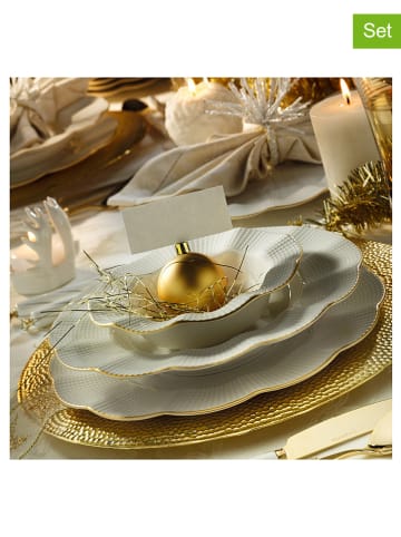 Hermia 24-delig combiservies crème/goudkleurig