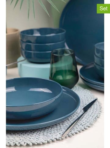 Hermia 12-delig combiservies blauw