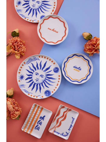 Hermia 12-delig combiservies wit/blauw/oranje