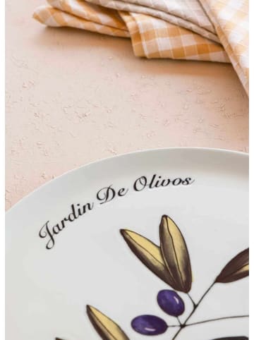 Hermia Etagere in Weiß/ Grün/ Blau - Ø 30 cm