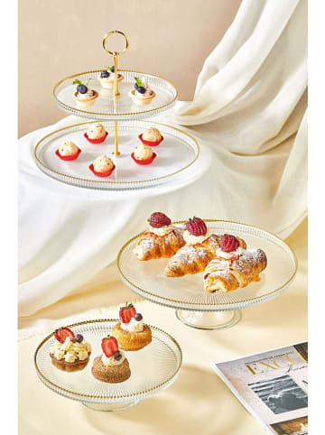 Hermia 3-częściowy zestaw w kolorze złotym do serwowania ciasta