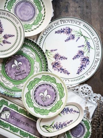 Hermia 2-delige set: serveerplateaus wit/paars/groen - (L)29 x (B)17 cm