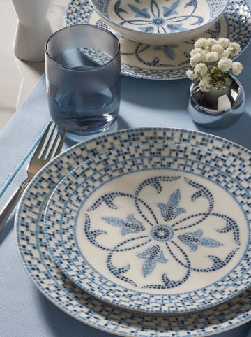 Hermia 24tlg. Kombiservice in Weiß/ Blau