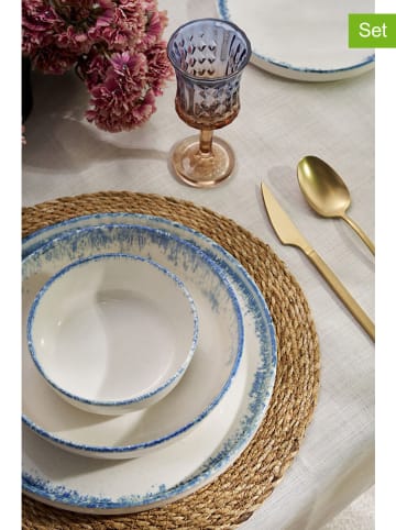 Hermia 24-delig combiservies wit/blauw