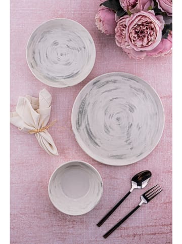 Hermia 12-delig combiservies wit/grijs