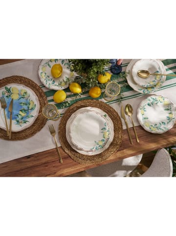 Hermia 24-delig combiservies wit/lichtblauw/geel