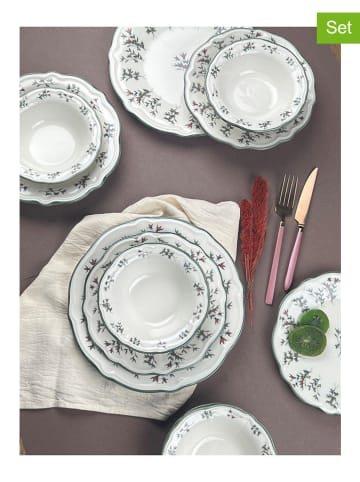 Hermia 24tlg. Kombiservice in Weiß/ Grün