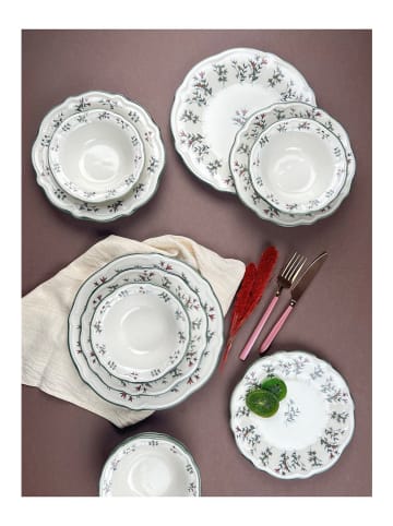 Hermia 24-częściowy zestaw w kolorze biało-zielonym