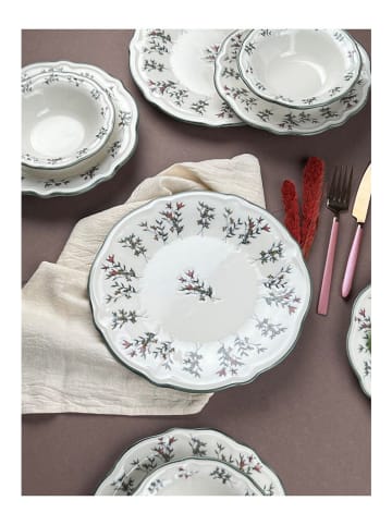 Hermia 24-delig combiservies wit/groen