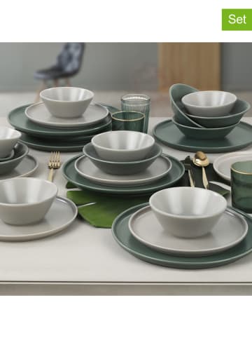 Hermia 24-delig combiservies wit/groen
