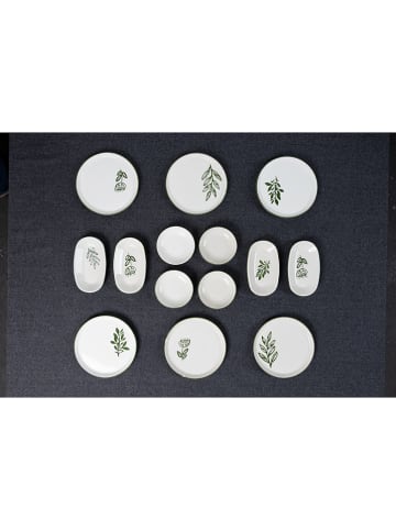 Hermia 14-delige ontbijtset wit/groen