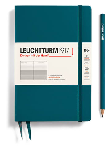 LEUCHTTURM1917 Liniertes Notizbuch in Petrol - B6+