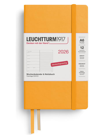 LEUCHTTURM1917 Wochenkalender 2026 in Orange - A6