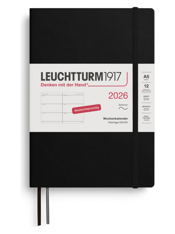 LEUCHTTURM1917 Wochenkalender 2026 in Schwarz - A5