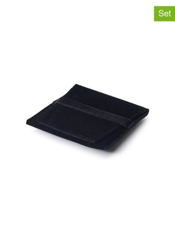 Leuchtturm 2er-Set: Münztaschen in Schwarz - (L)8 x (B)8 cm