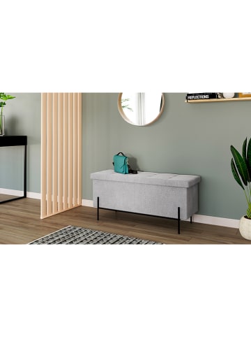 IDOMYA Essentials Opbergbank "Loan" grijs - (B)100 x (H)45 x (D)37 cm