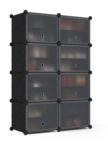 IDOMYA Essentials Schuhschrank in Schwarz - (B)83 x (H)122 x (T)32 cm