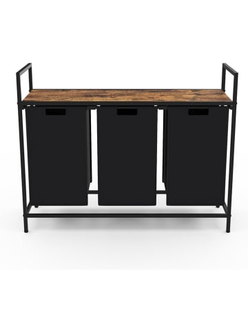 IDOMYA Essentials Wasmand "Elize" zwart/bruin - (B)93 x (H)72 x (D)33 cm