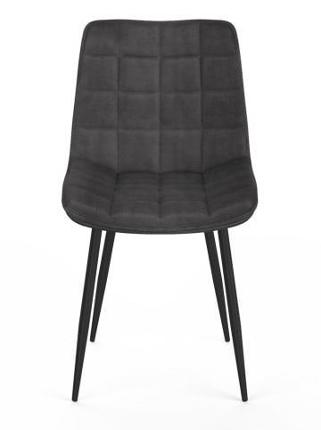 IDOMYA Factory 2-delige set: eetkamerstoelen "Melinda" antraciet - (B)46 x (H)82 x (D)62,5 cm