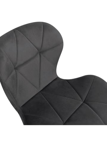 IDOMYA Factory 2-delige set: eetkamerstoelen "Daisy" grijs - (B)50 x (H)79 x (D)47,5 cm