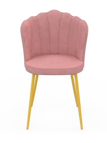 IDOMYA Factory 2er-Set: Esszimmerstühle "Arielle" in Rosa - (B)55 x (H)82 x (T)51 cm