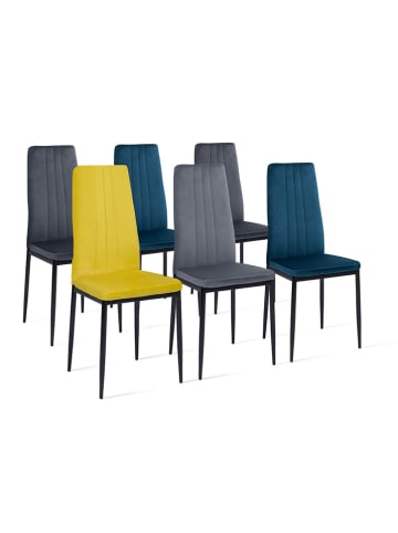 IDOMYA Factory 6-delige set: stoelen "Jade" meerkleurig - (B)39 x (H)96 x (D)41,5 cm