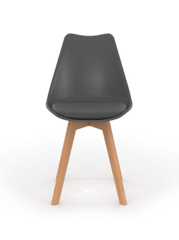 IDOMYA Factory 2er-Set: Esszimmerstühle "Nordia" in Anthrazit - (B)46 x (H)79,5 x (T)51 cm